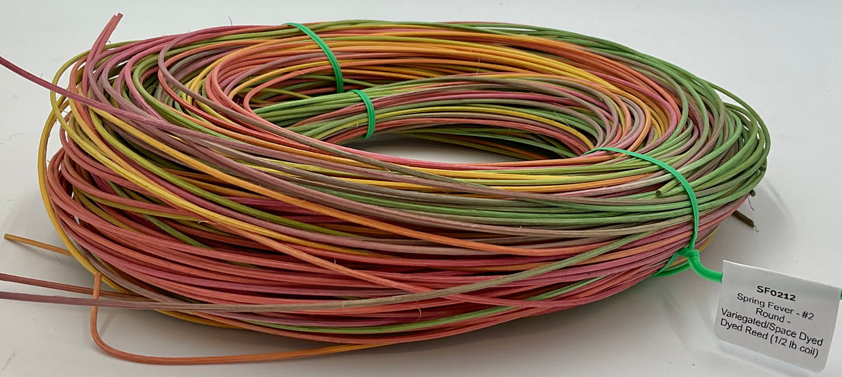 Spring Fever - #2 Round - Variegated/Space Dyed Dyed Reed (1/2 lb coil)