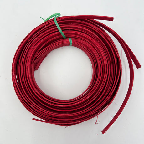 Christmas Red - 1/2" Flat - Dyed Reed (1/4 lb coil)