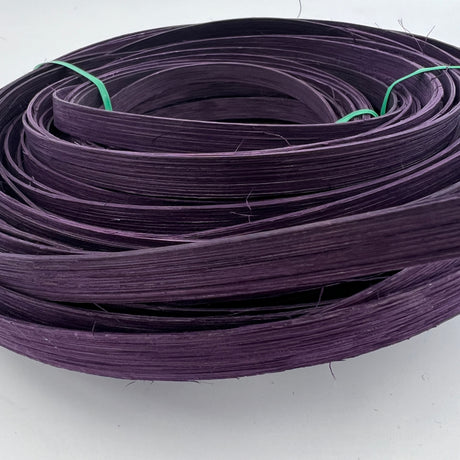 Plum - 3/8" Flat - Dyed Reed (1/2 lb coil)