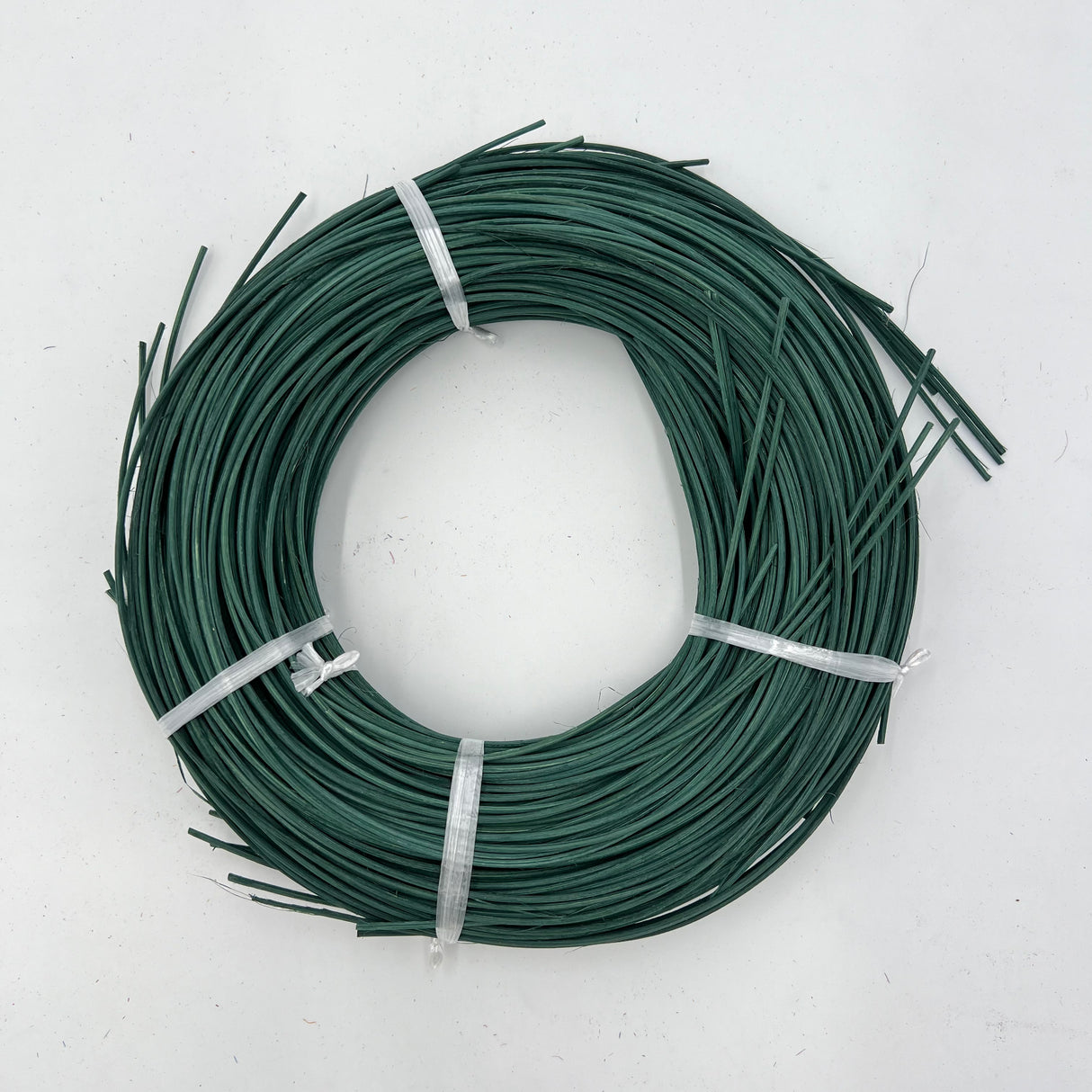 Hunter Green - #3 Round - Dyed Reed (1/2 lb coil)