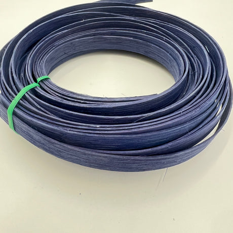 Navy - 1/2" Flat - Dyed Reed (1/4 lb coil)