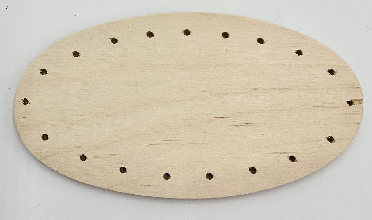 3" x 6" Oval Drilled Base with 21 Holes
