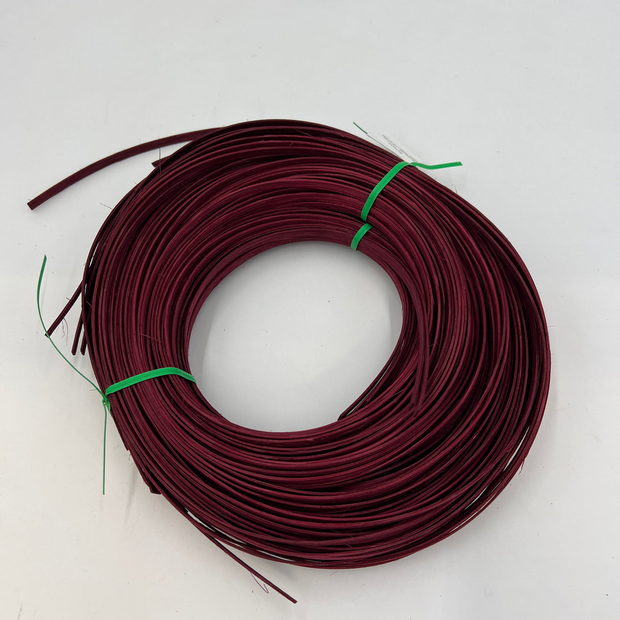 Burgundy - 1/4" Flat - Dyed Reed (1/2 lb coil)