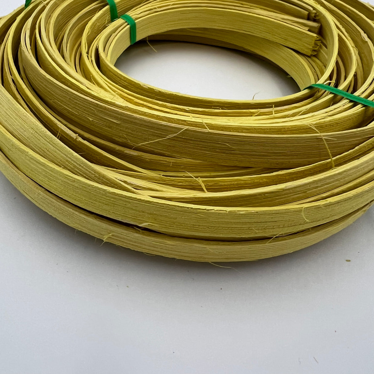 Lemon Yellow - 3/8" Flat - Dyed Reed (1/4 lb coil)