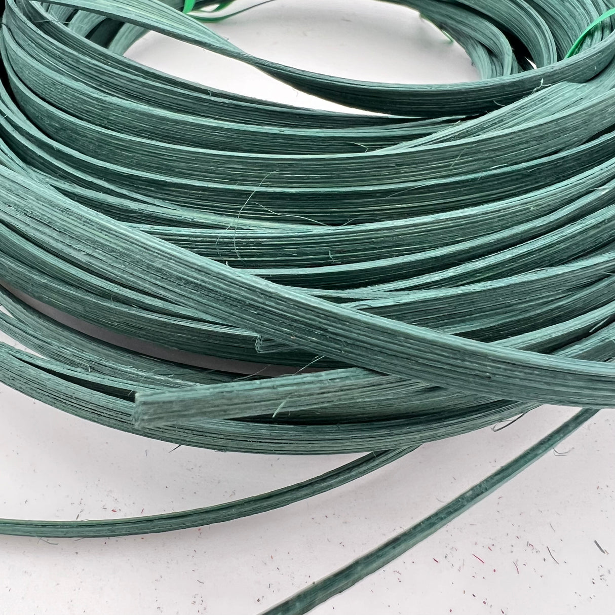 Hunter Green - 1/4" Flat - Dyed Reed (1/4 lb coil)