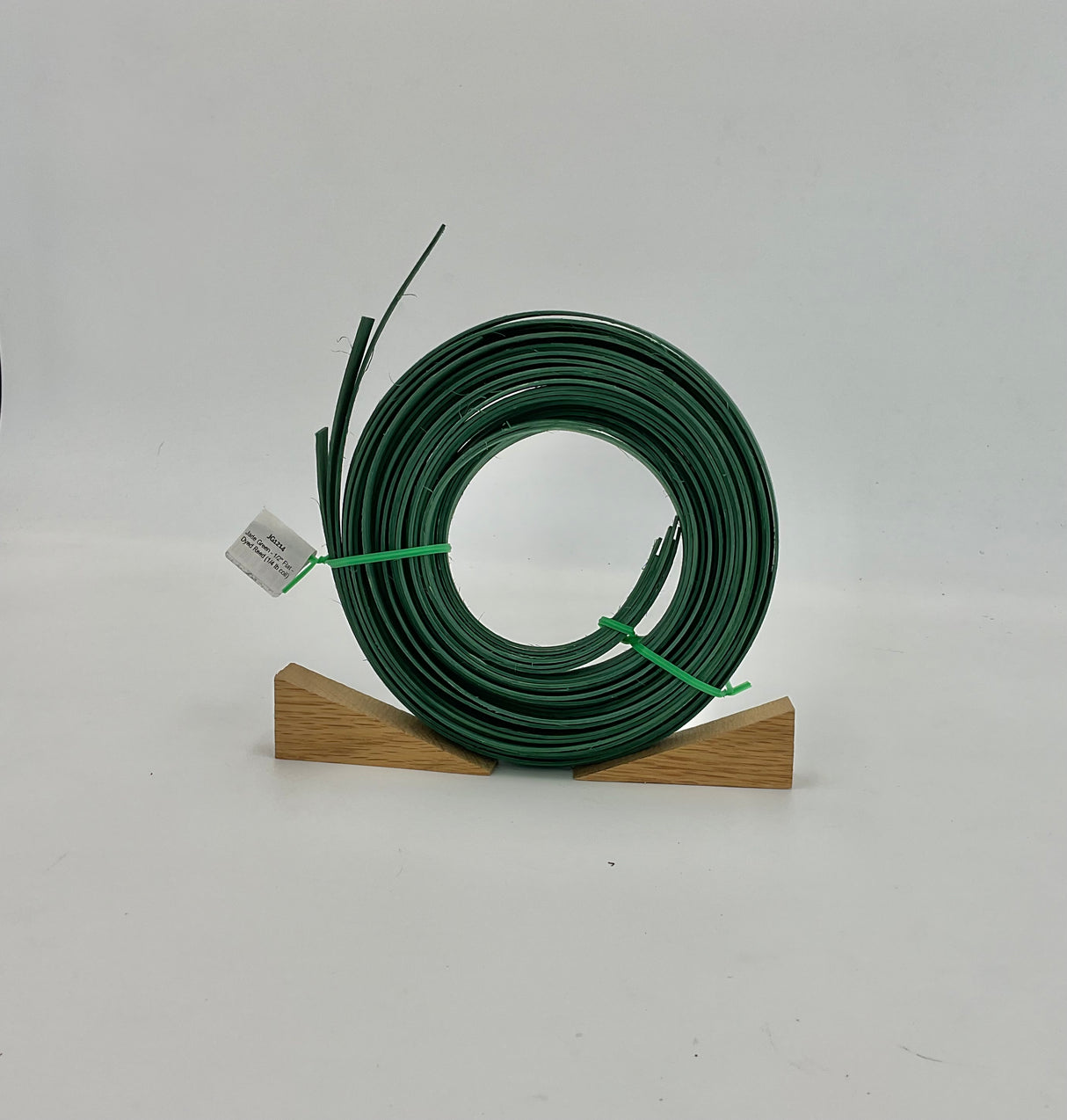 Jade Green - 1/2" Flat - Dyed Reed (1/4 lb coil)