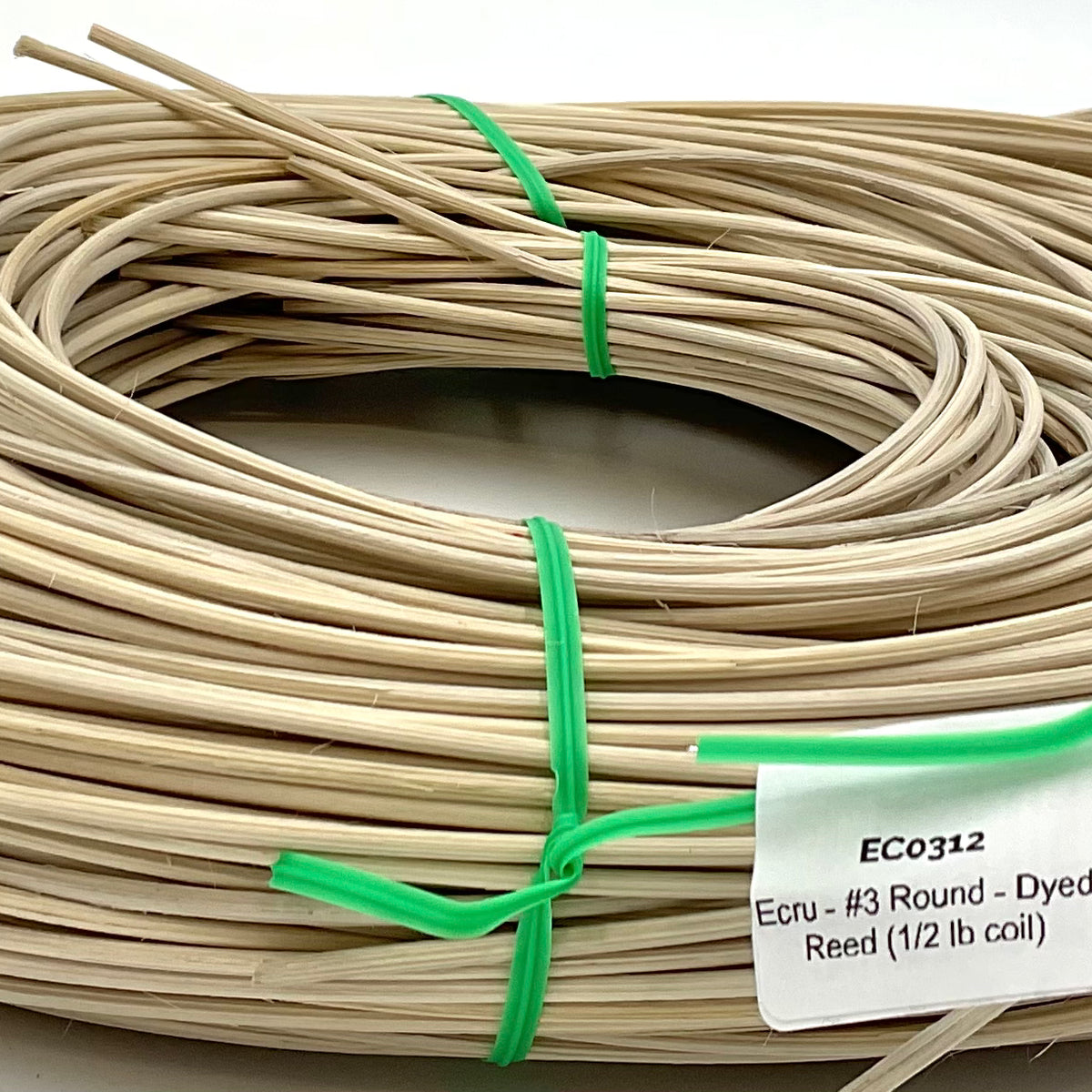 Half Round Reed Ecru - #3 Round - Dyed Reed (1/2 lb coil) – Basket Makers Supply