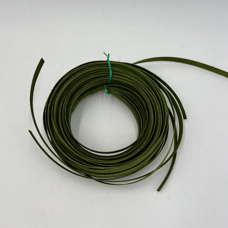 Moss Green - 1/2" Flat - Dyed Reed (1/2 lb coil)