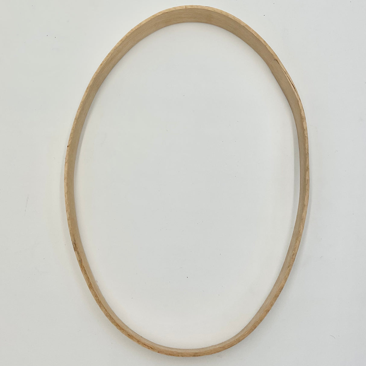 8" x 12" x 7/8" Oval Solid Hardwood Hoop