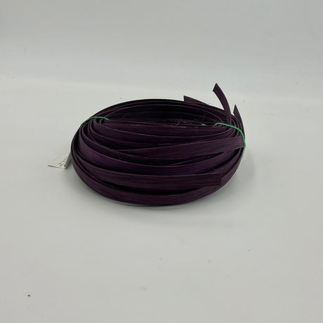 Plum - 1/4" Flat - Dyed Reed (1/4 lb coil)