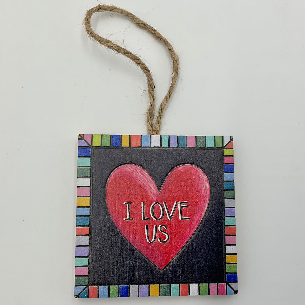 "I Love Us" Square Embellishment