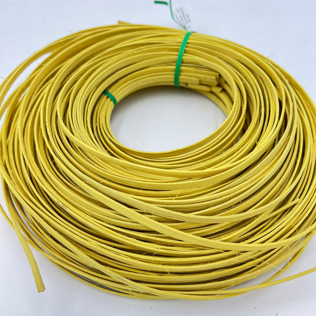 Lemon Yellow - 1/4" Flat - Dyed Reed (1/2 lb coil)