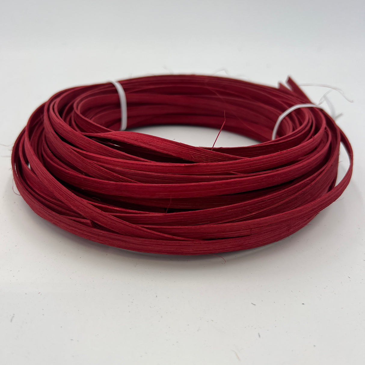 Christmas Red - 1/4" Flat - Dyed Reed (1/4 lb coil)
