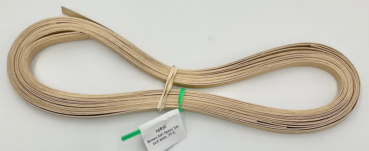 Brown Ash Splint 3/8 inch wide, 25 ft.
