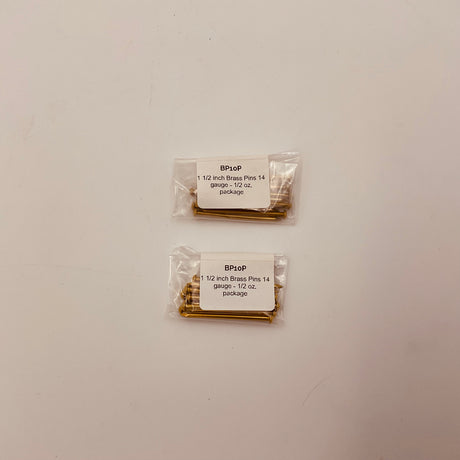 1 1/2 inch Brass Pins 14 gauge - 1/2 oz. package