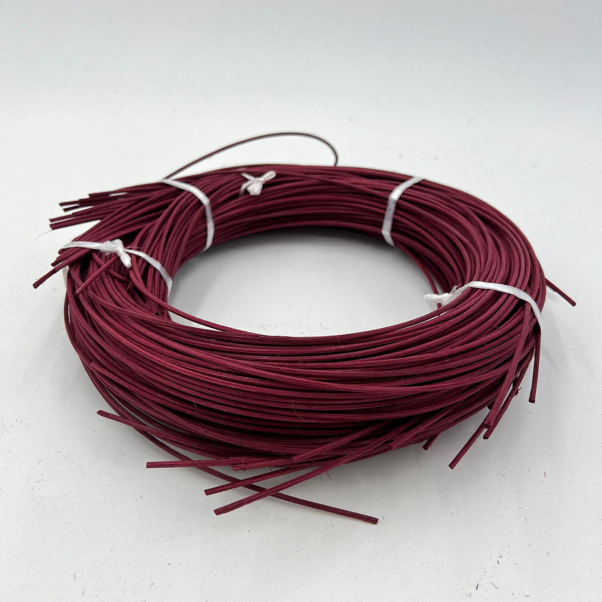 Burgundy - #3 Round - Dyed Reed (1/2 lb coil)