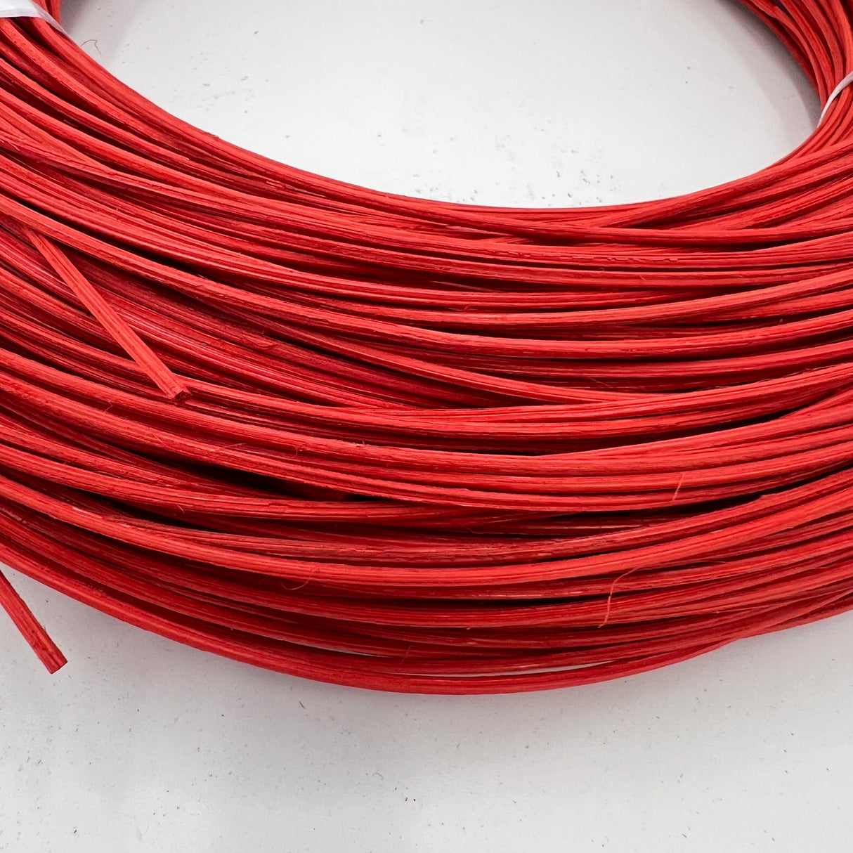 Tomato Red - #2 Round - Dyed Reed (1/2 lb coil)
