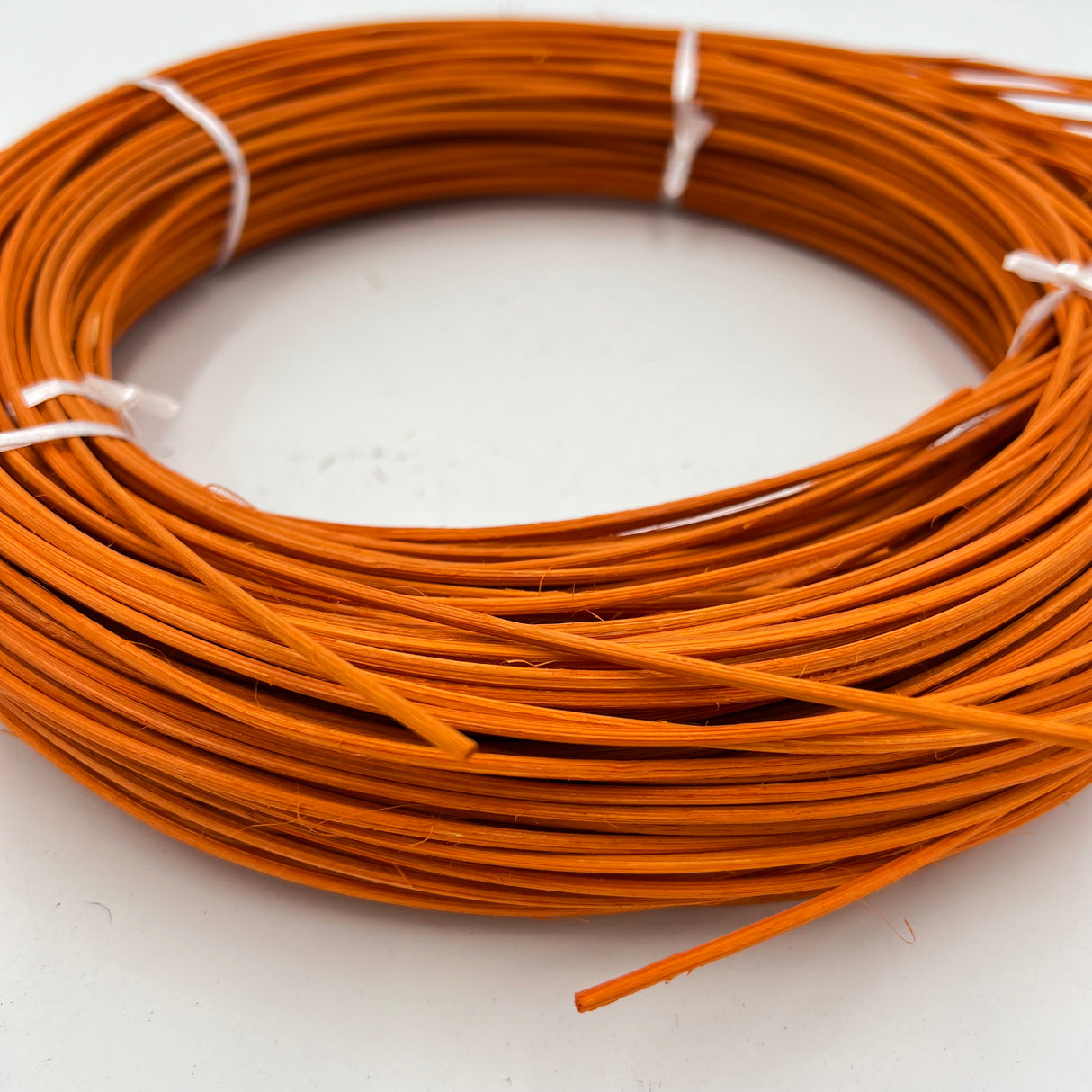 Sunshine Orange - #3 Round - Dyed Reed (1/2 lb coil)