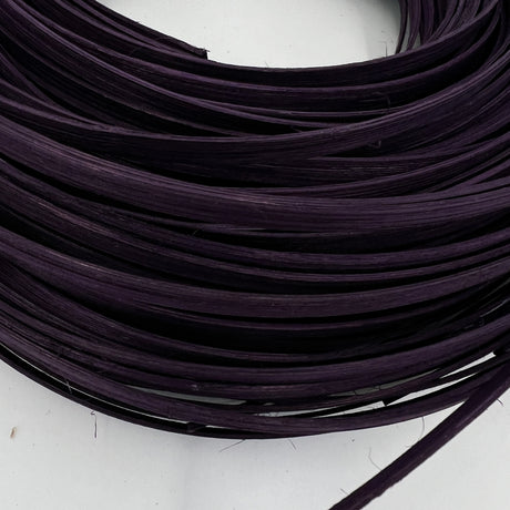 Plum - 1/4" Flat - Dyed Reed (1/2 lb coil)