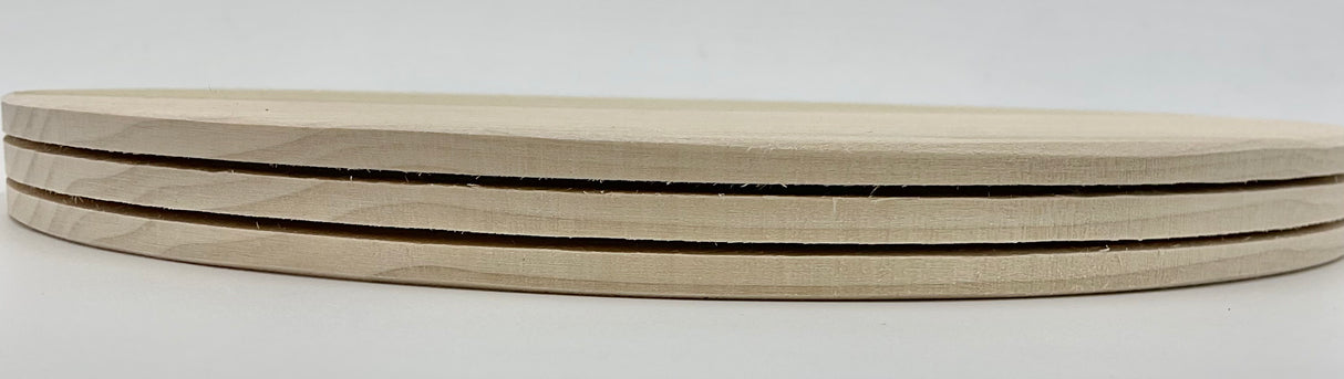 10" Round Double-Slotted Hardwood Base