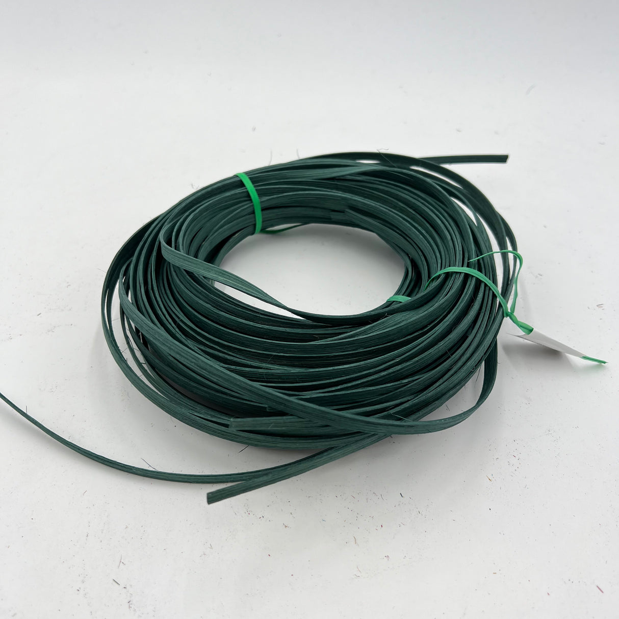 Hunter Green - 1/4" Flat - Dyed Reed (1/4 lb coil)