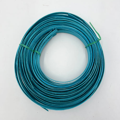 Aquamarine - 1/2" Flat - Dyed Reed (1/2 lb coil)