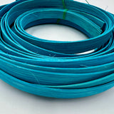 Aquamarine - 1/2" Flat - Dyed Reed (1/4 lb coil)