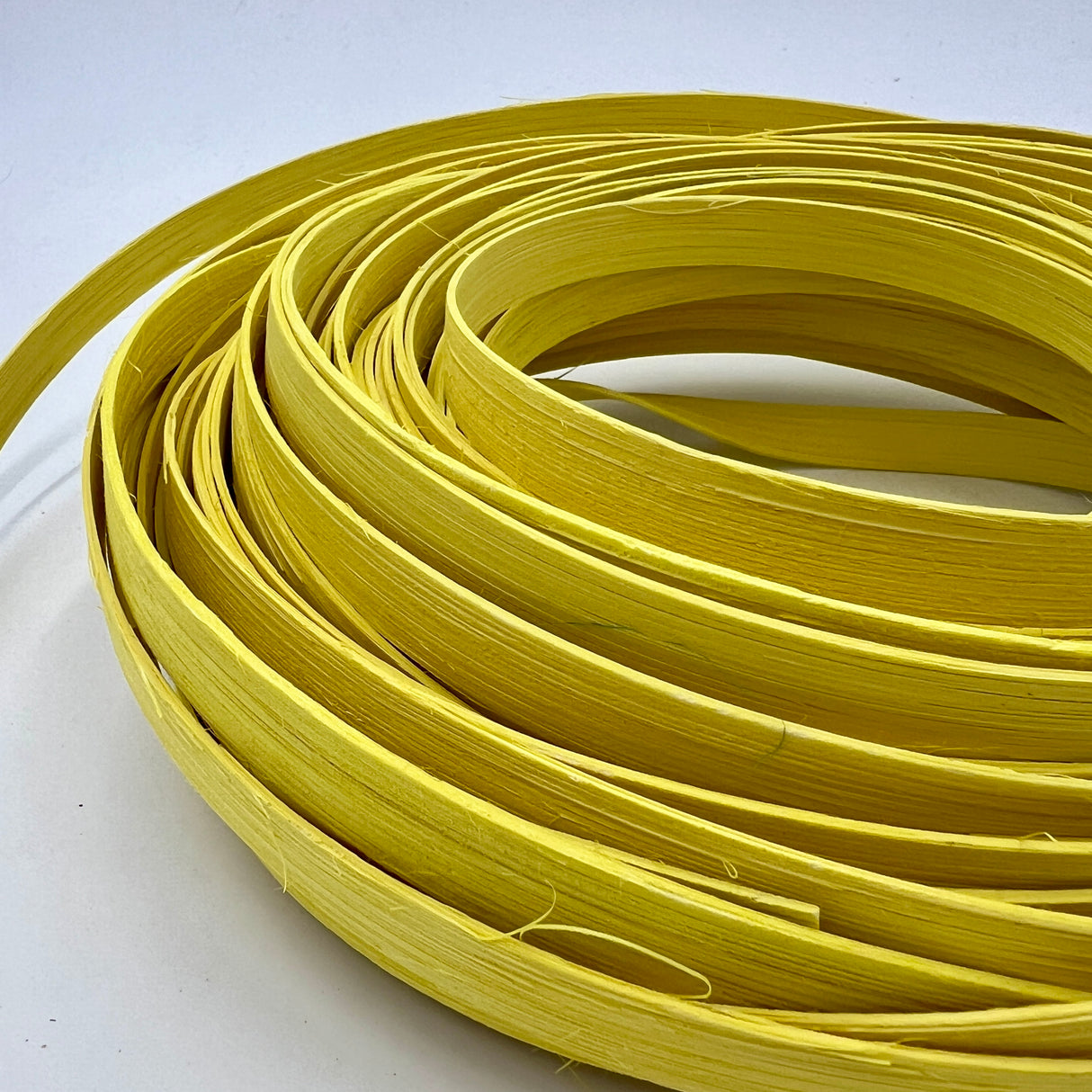 Lemon Yellow - 1/2" Flat - Dyed Reed (1/2 lb coil)