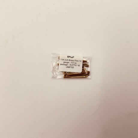 1 1/4 inch Brass Pins 14 gauge - 1/2 oz. package - SUPPLY IS LIMITED