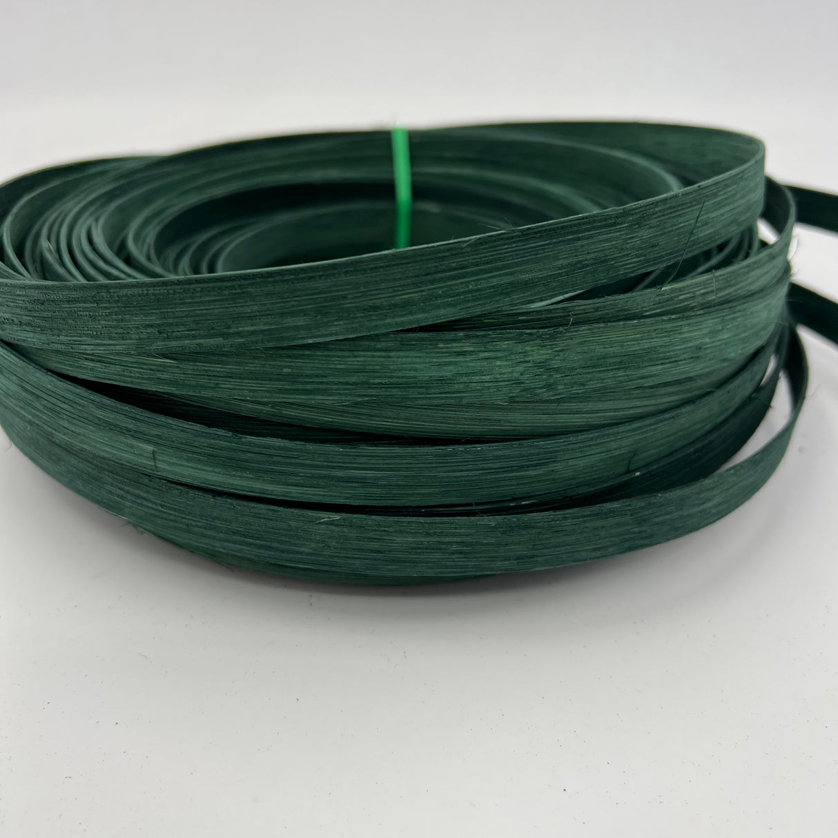 Hunter Green - 1/2" Flat - Dyed Reed (1/2 lb coil)