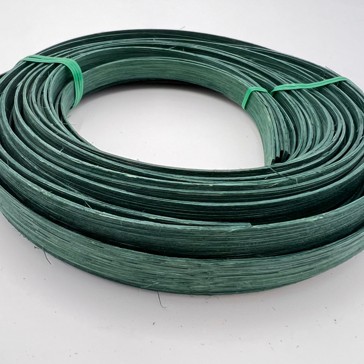 Hunter Green - 1/2" Flat - Dyed Reed (1/4 lb coil)