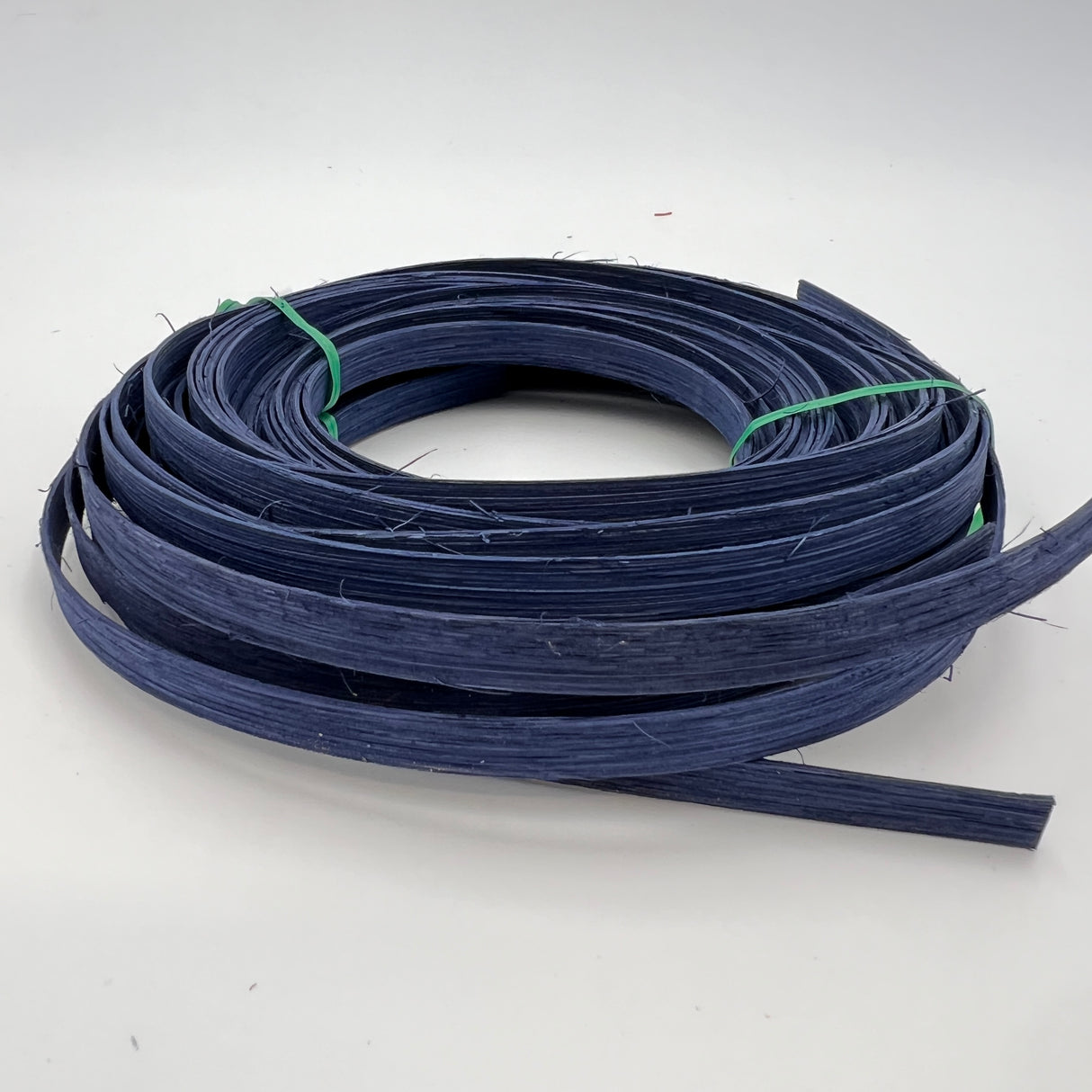 Navy - 3/8" Flat - Dyed Reed (1/4 lb coil)