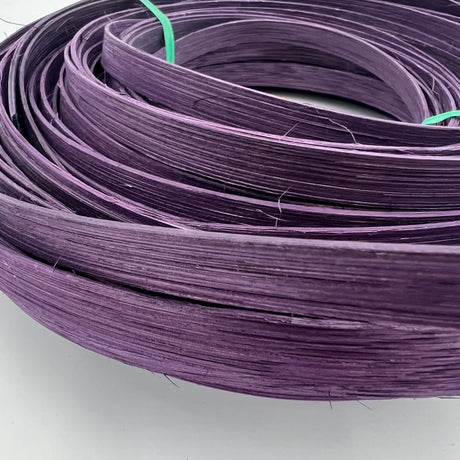 Plum - 3/8" Flat - Dyed Reed (1/4 lb coil)