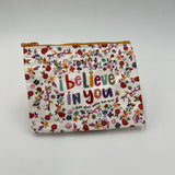 Zipper Pouch with Clips - Believe