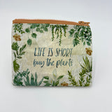 Zipper Pouch with Clips - Plants