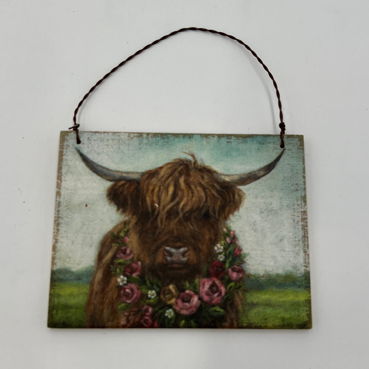 Floral Highland Cow Embellishment