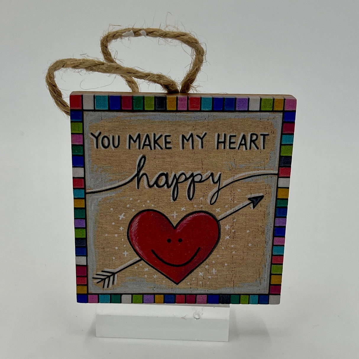 Block Embellishment - Happy