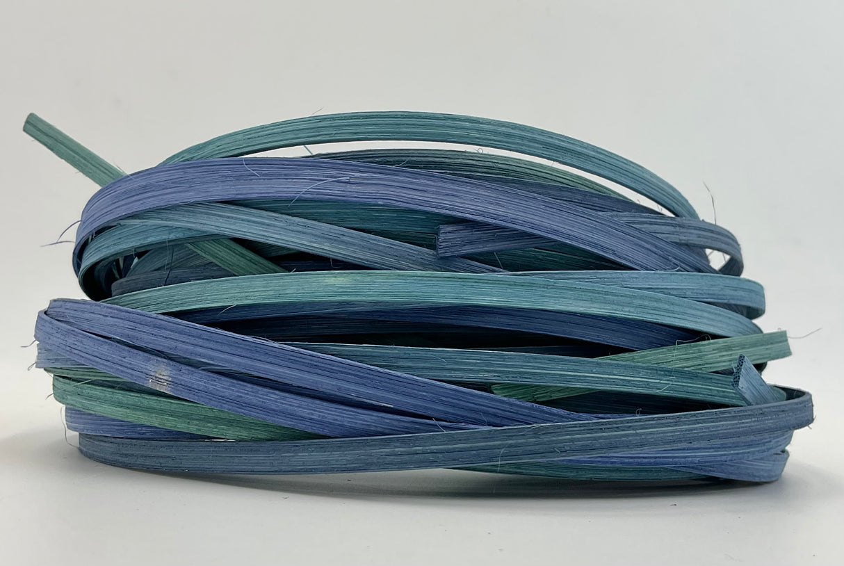 Mediterranean - 1/4" Flat - Variegated/Space Dyed Dyed Reed (1/4 lb coil)