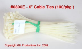 Cable Ties 6" length - pkg. of 100