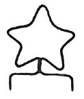 UNAVAILABLE  - Small Star Wire Hanger - 1.5 inches x 2 inches