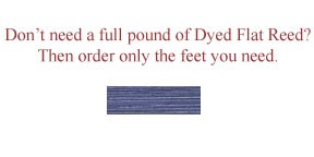 per foot - DYED 1/4" Flat Denim--Sold by the foot