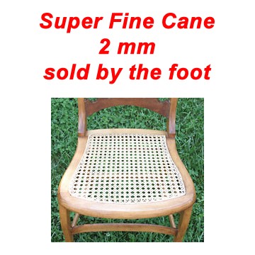 per foot - Super Fine Cane 2 mm - sold by the foot