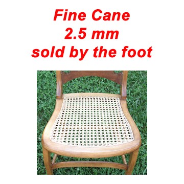 per foot - Fine Cane 2.5 mm - sold by the foot