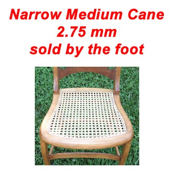 per foot - Narrow Medium Cane 2.75 mm - sold by the foot