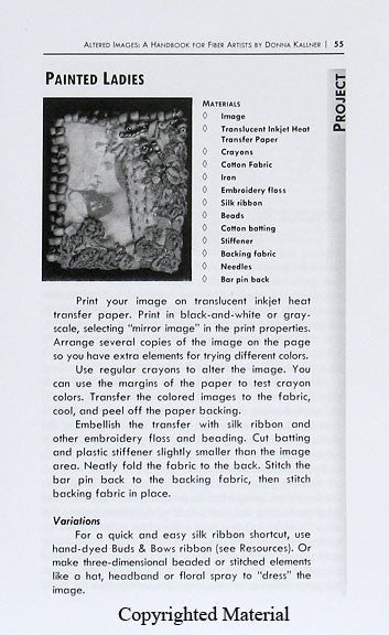 Altered Images Handbook for Fiber Artists by Donna Kallner