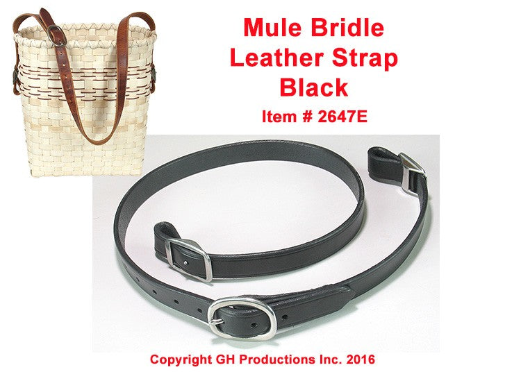 Black Mule Bridle Leather Strap