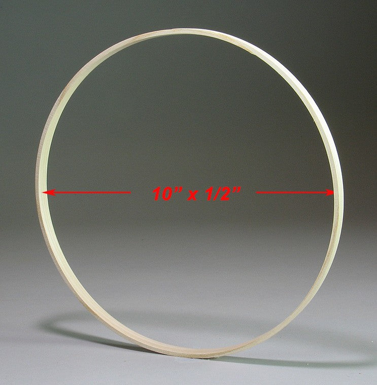 10 inch x 1/2 inch Round Solid Hardwood Hoop