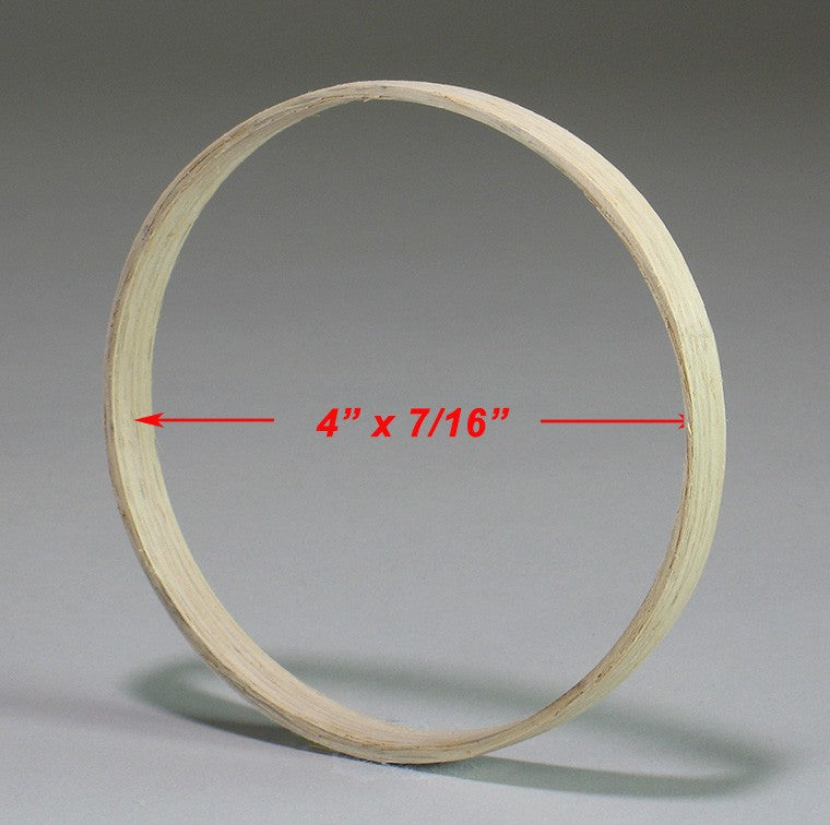 4 inch x 7/16 inch Round Solid Hardwood Hoop