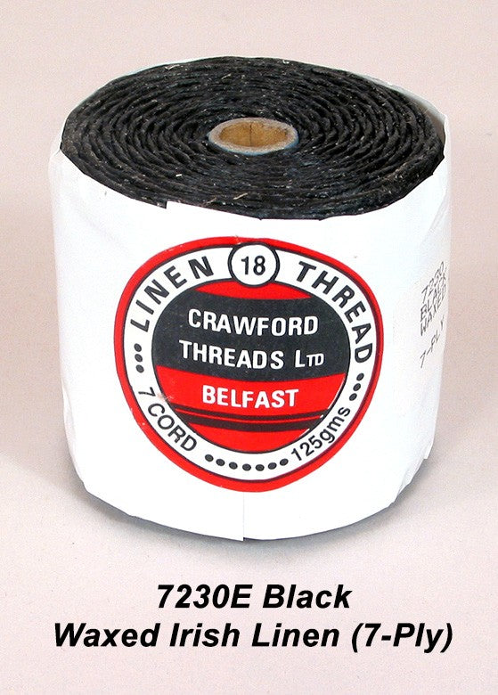 7-ply Black Waxed Irish Linen