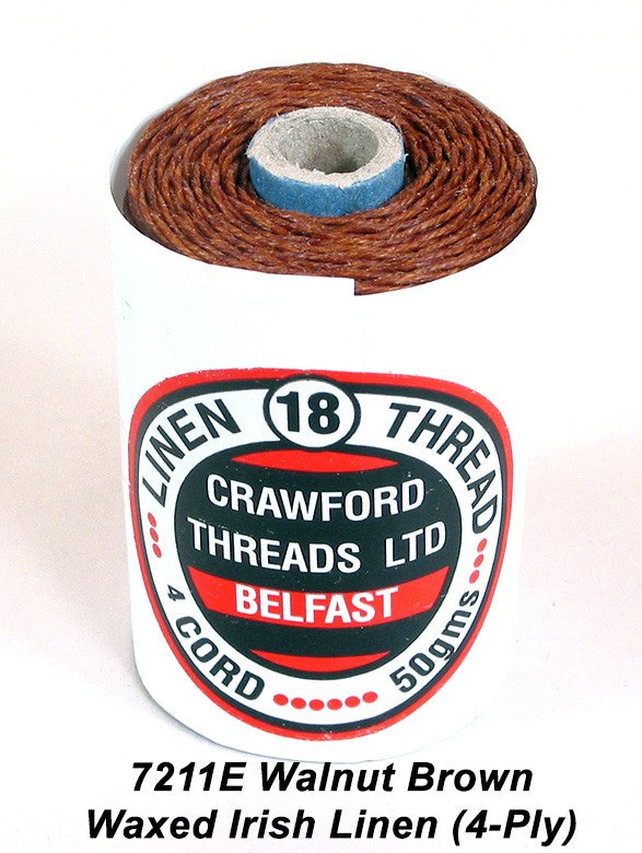 Walnut Brown-Waxed Irish Linen 4-ply - Spool